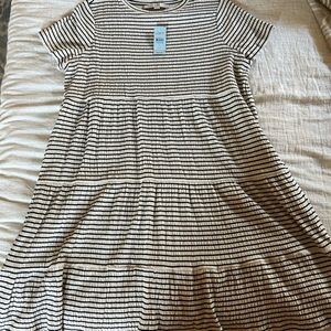 Black and white baby doll dress